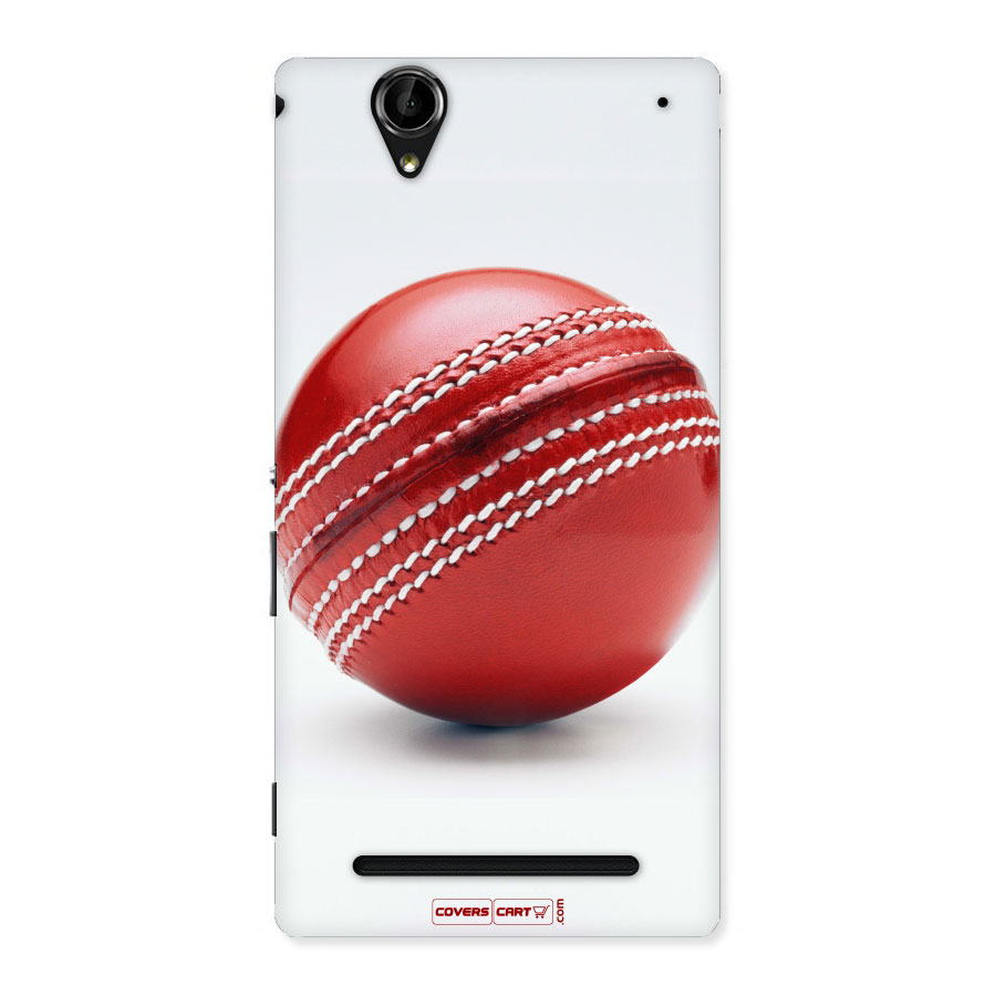 Red International Cricket Ball Back Case for Sony Xperia T2
