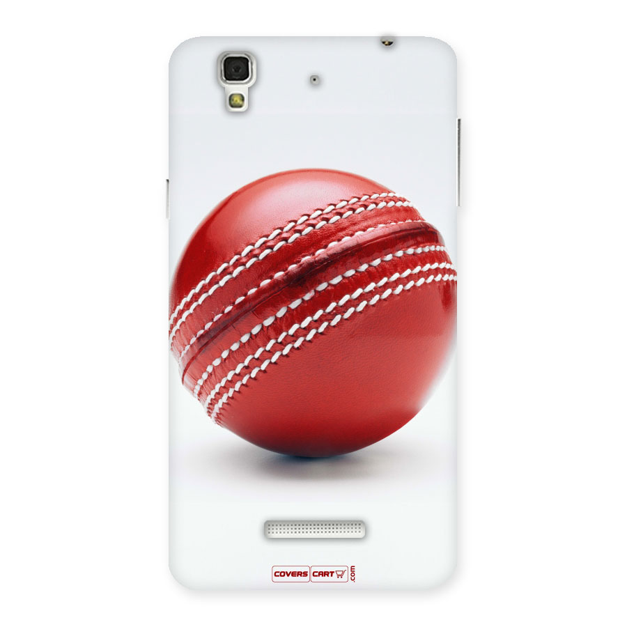 Red International Cricket Ball Back Case for Yu Yureka
