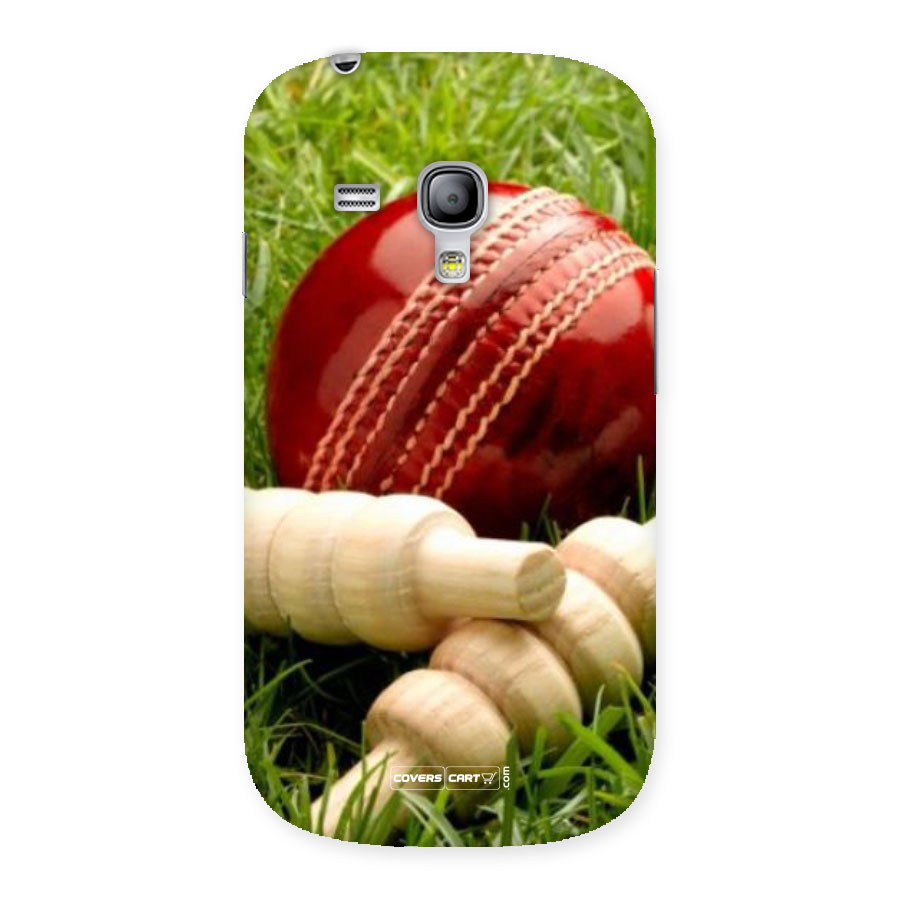 Cricket Ball and Stumps Back Case for Galaxy S3 Mini