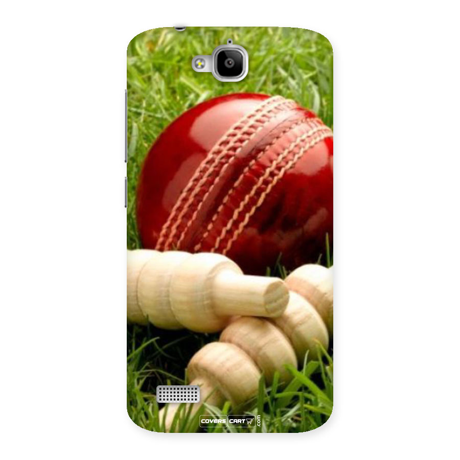 Cricket Ball and Stumps Back Case for Honor Holly