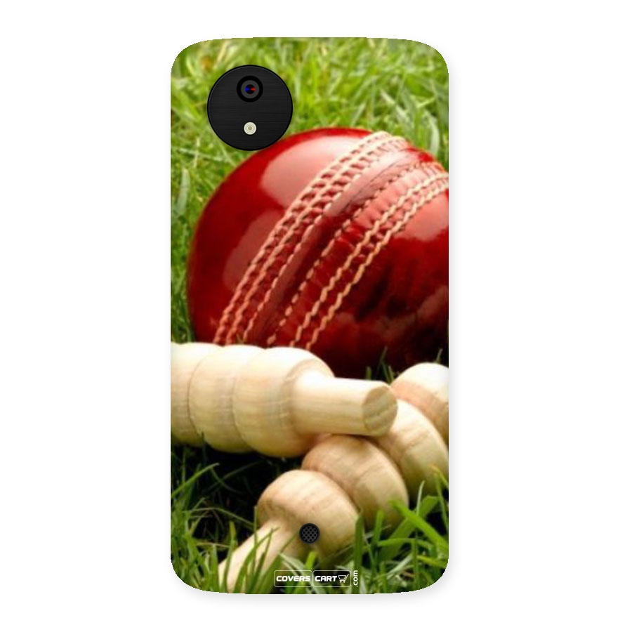 Cricket Ball and Stumps Back Case for Micromax Canvas A1