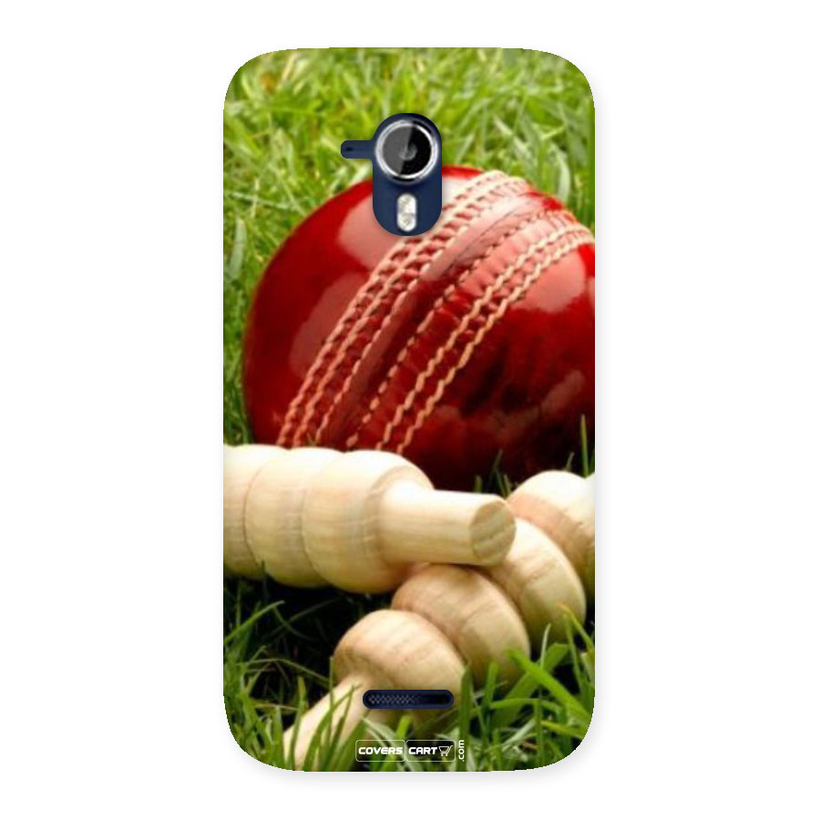 Cricket Ball and Stumps Back Case for Micromax Canvas Magnus A117