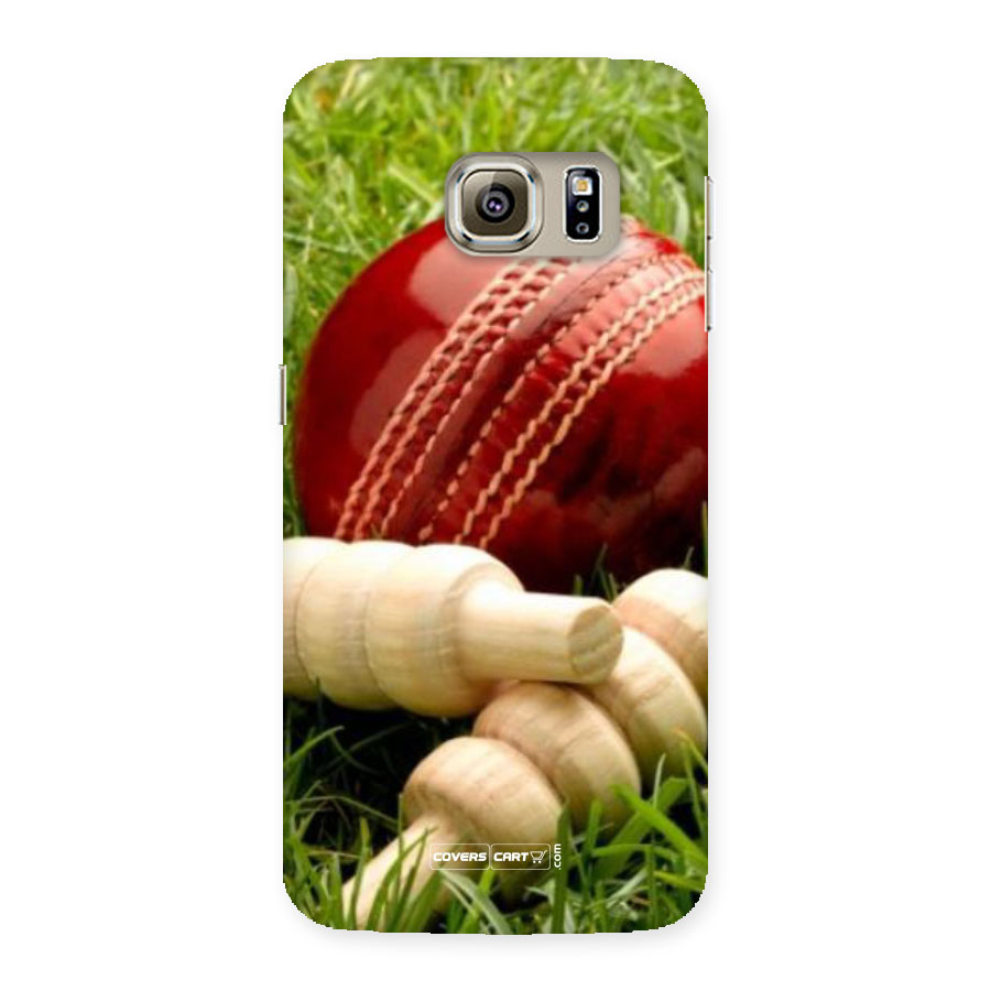 Cricket Ball and Stumps Back Case for Samsung Galaxy S6 Edge