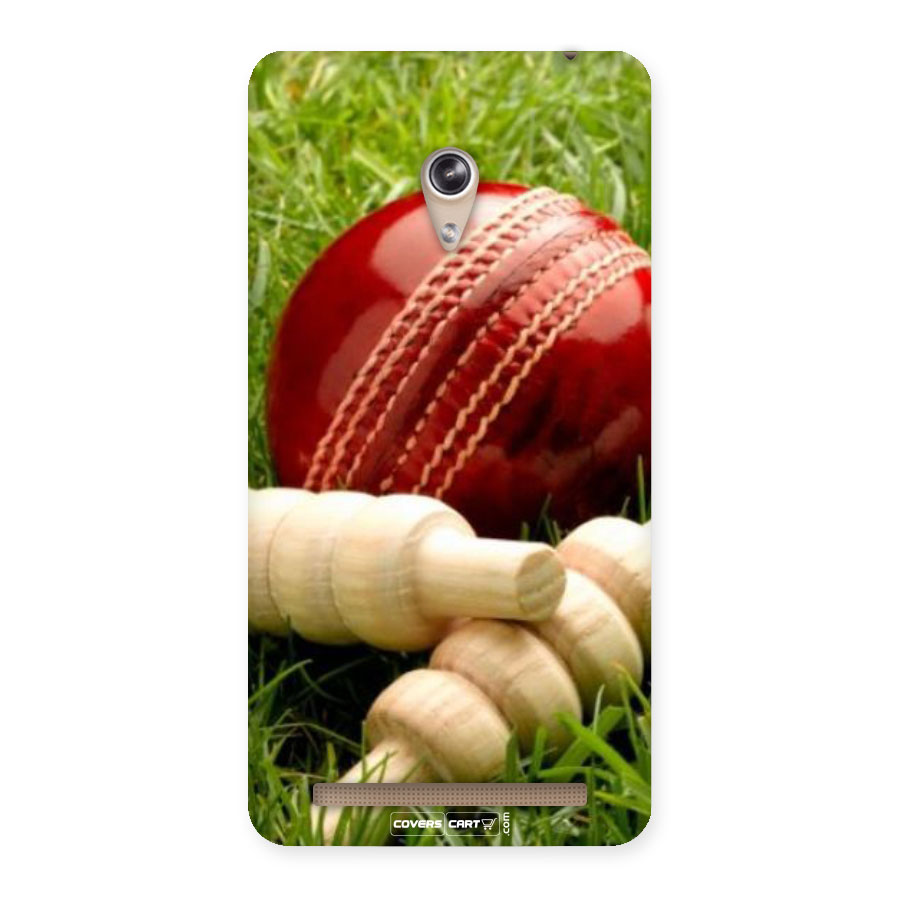 Cricket Ball and Stumps Back Case for Zenfone 6
