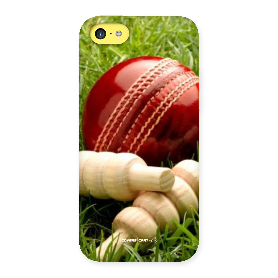 Cricket Ball and Stumps Back Case for iPhone 5C