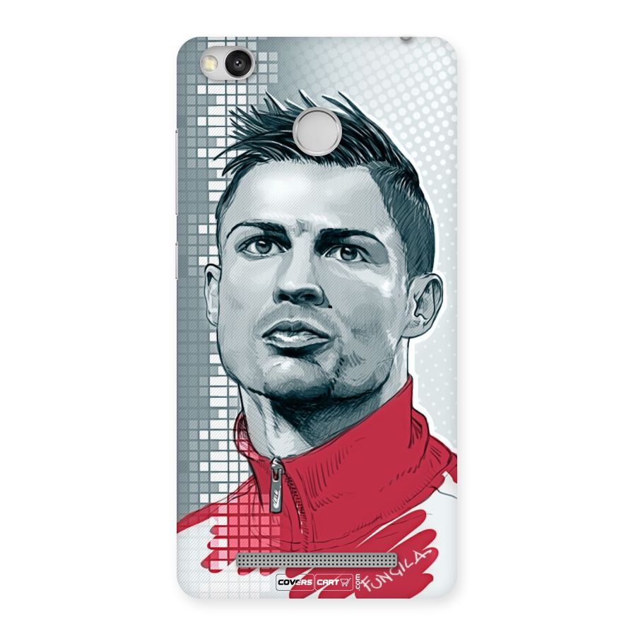 Cristiano Ronaldo Sketch Back Case for Redmi 3S Prime