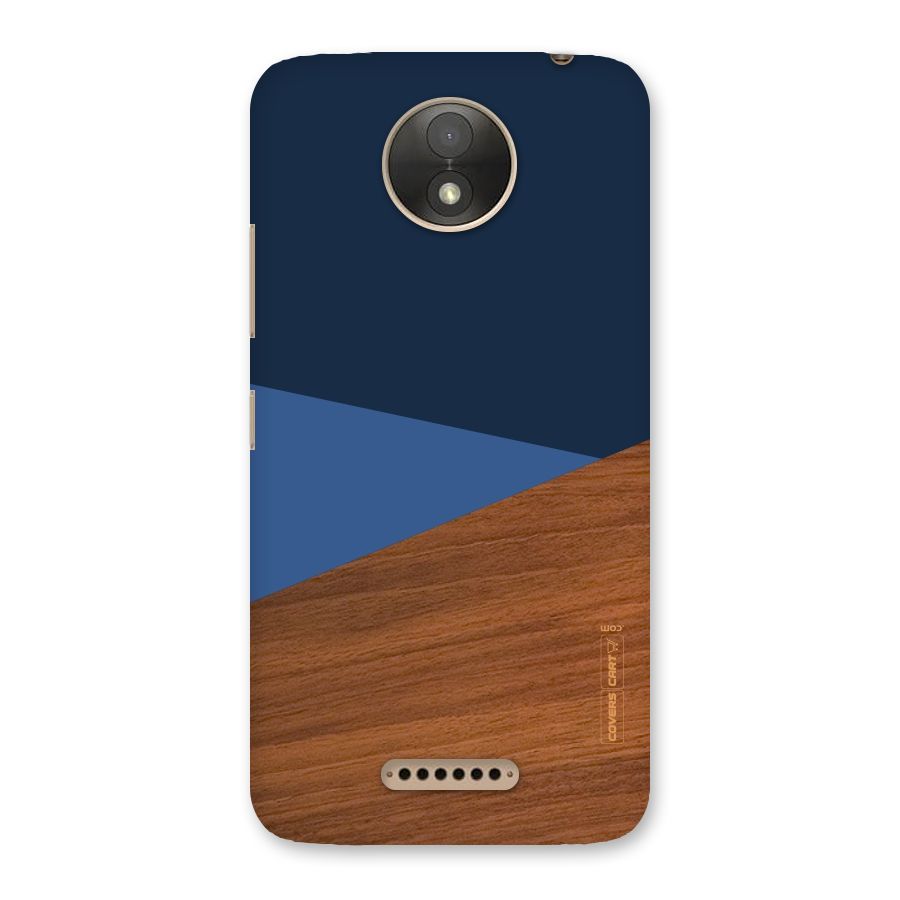 Crossed Lines Pattern Back Case for Moto C Plus