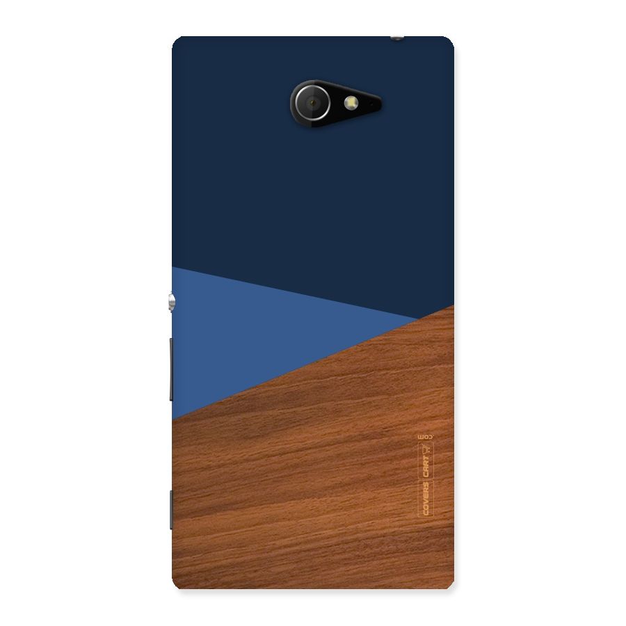 Crossed Lines Pattern Back Case for Sony Xperia M2