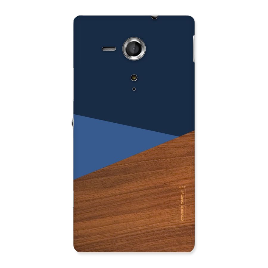 Crossed Lines Pattern Back Case for Sony Xperia SP