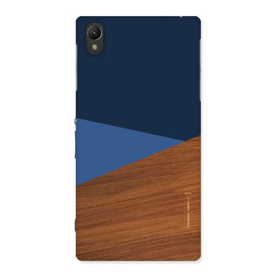 Crossed Lines Pattern Back Case for Sony Xperia Z1