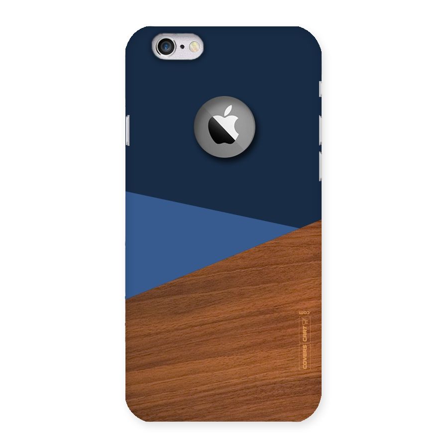 Crossed Lines Pattern Back Case for iPhone 6 Logo Cut