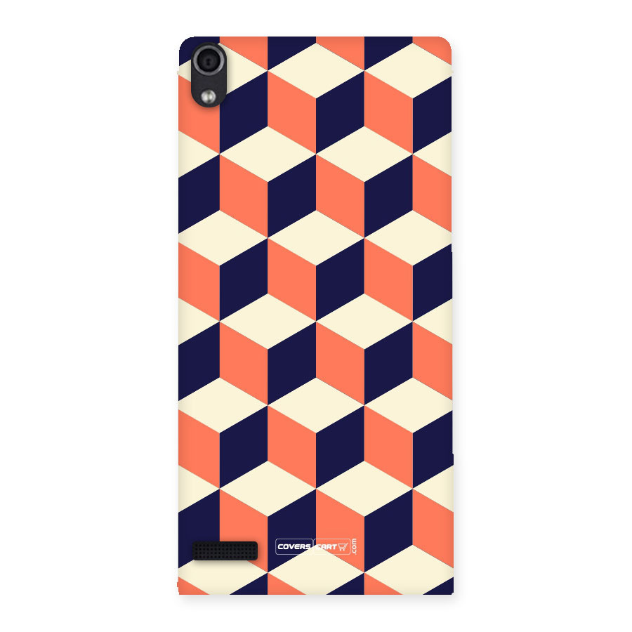 Cube Pattern Back Case for Ascend P6
