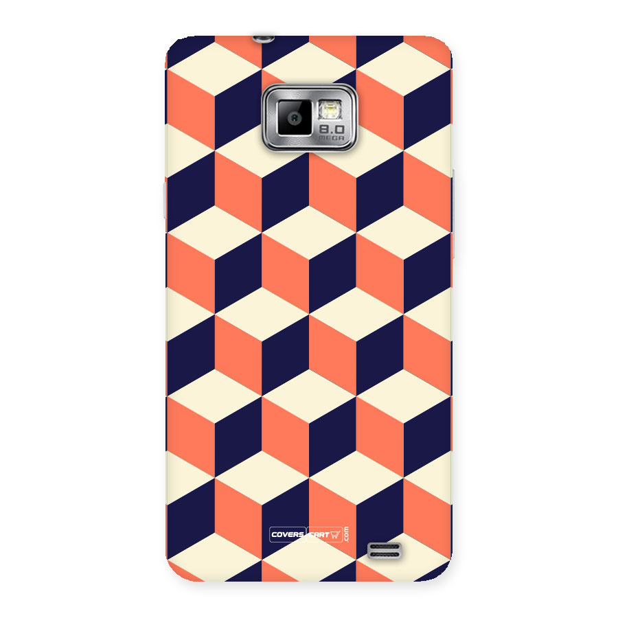 Cube Pattern Back Case for Galaxy S2