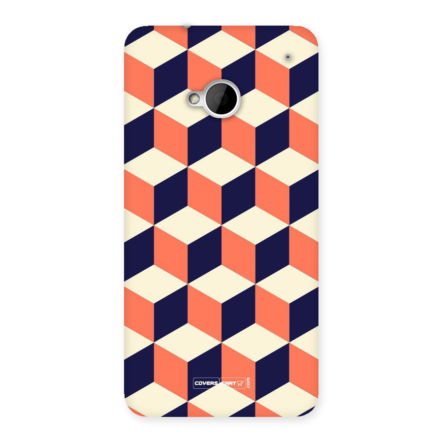 Cube Pattern Back Case for HTC One M7
