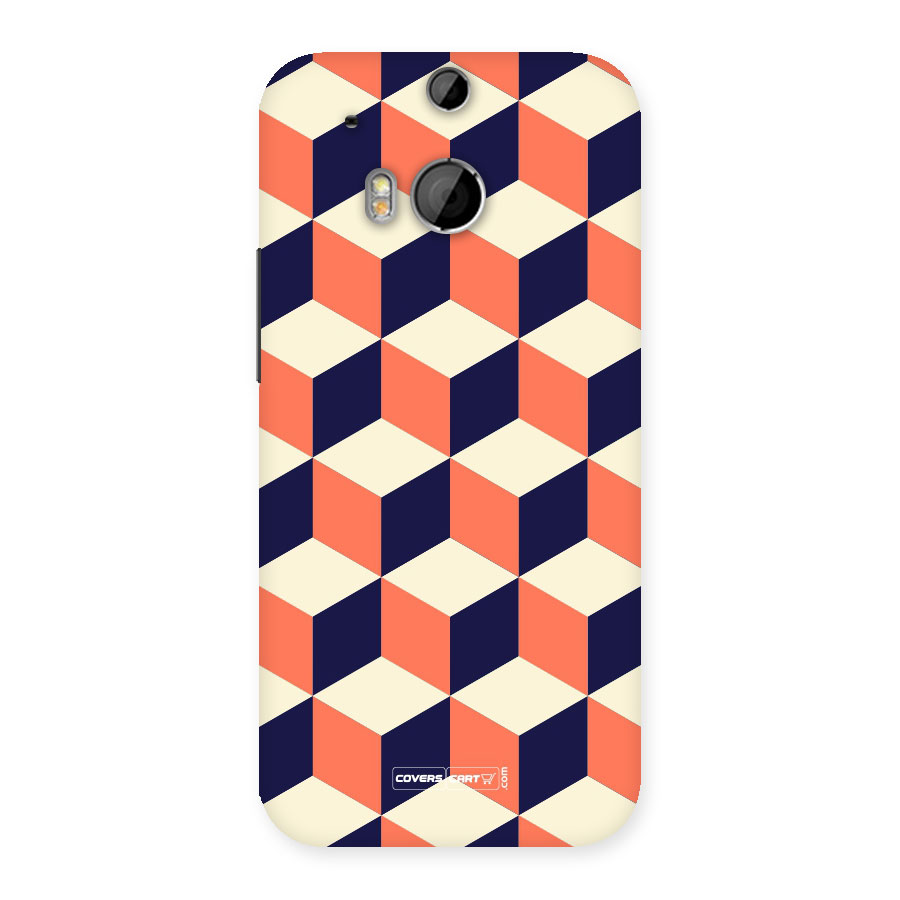 Cube Pattern Back Case for HTC One M8