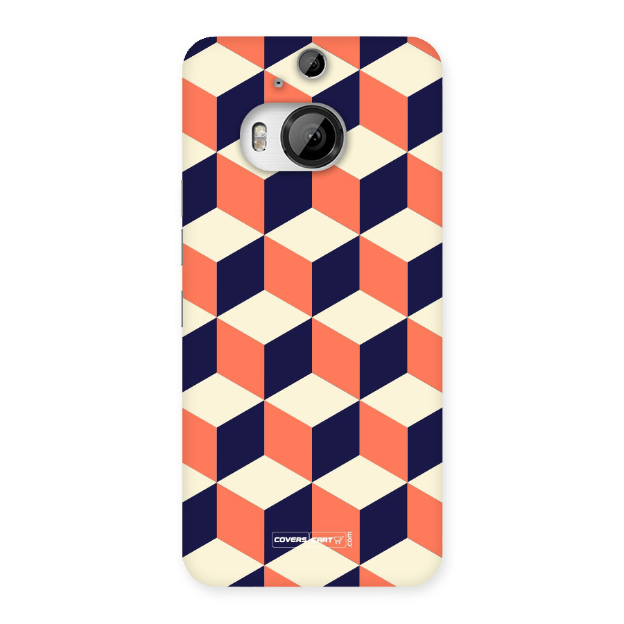 Cube Pattern Back Case for HTC One M9 Plus