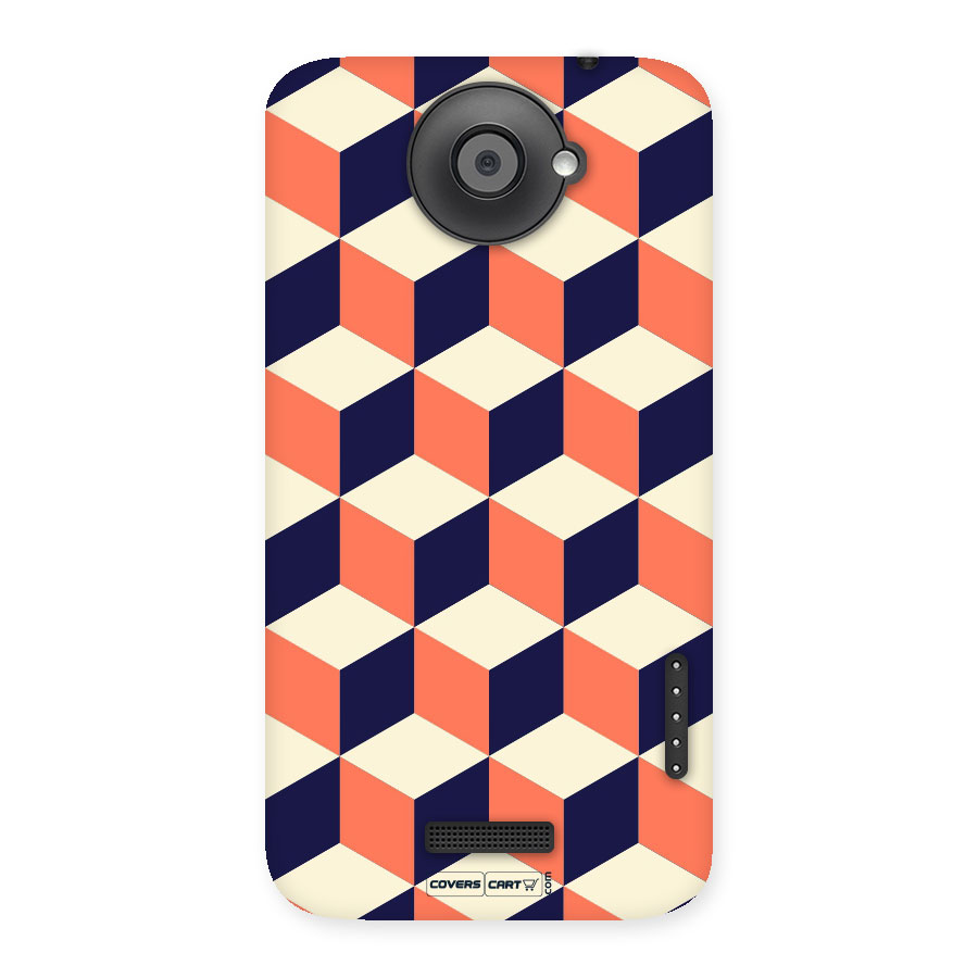 Cube Pattern Back Case for HTC One X