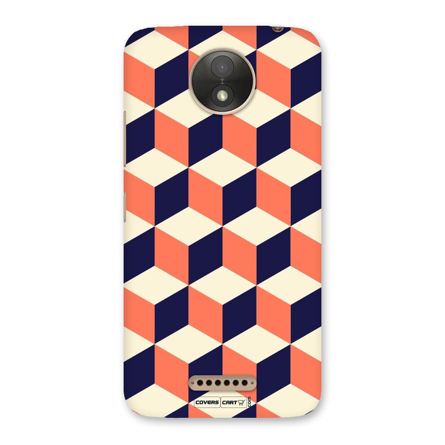 Cube Pattern Back Case for Moto C Plus