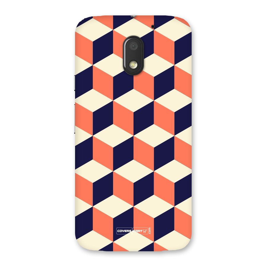 Cube Pattern Back Case for Moto E3 Power