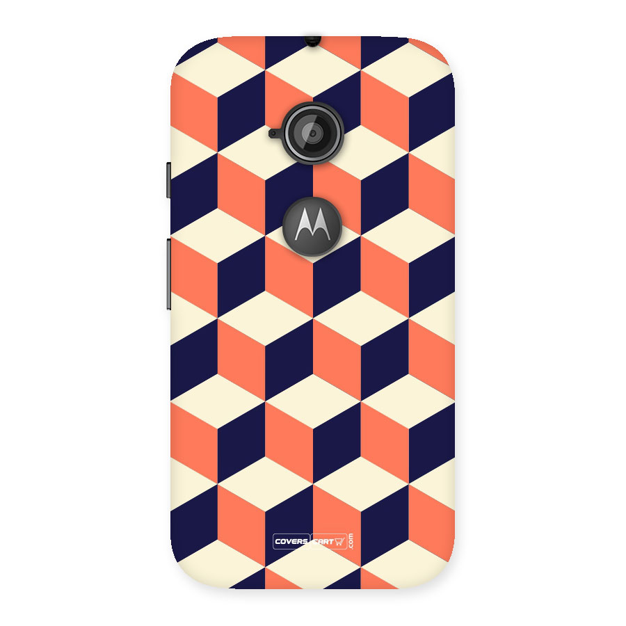 Cube Pattern Back Case for Moto E 2nd Gen