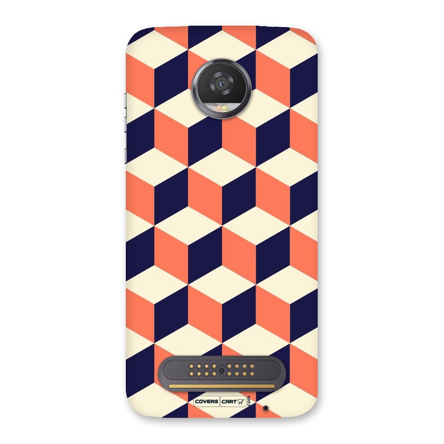 Cube Pattern Back Case for Moto Z2 Play