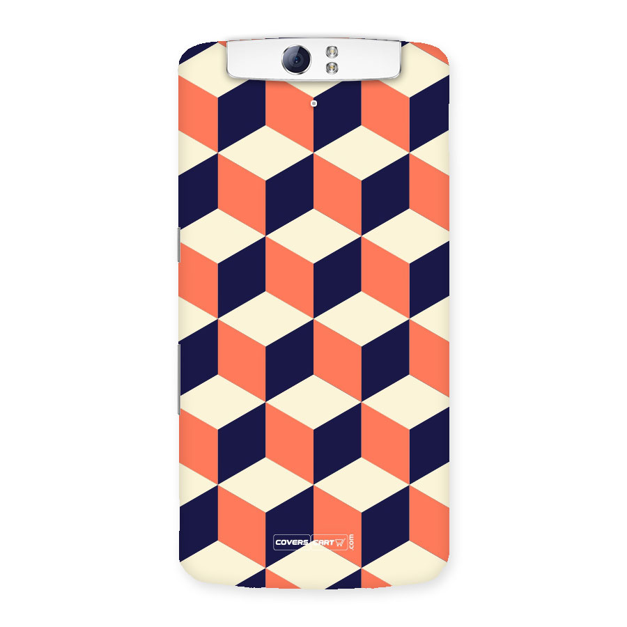 Cube Pattern Back Case for Oppo N1
