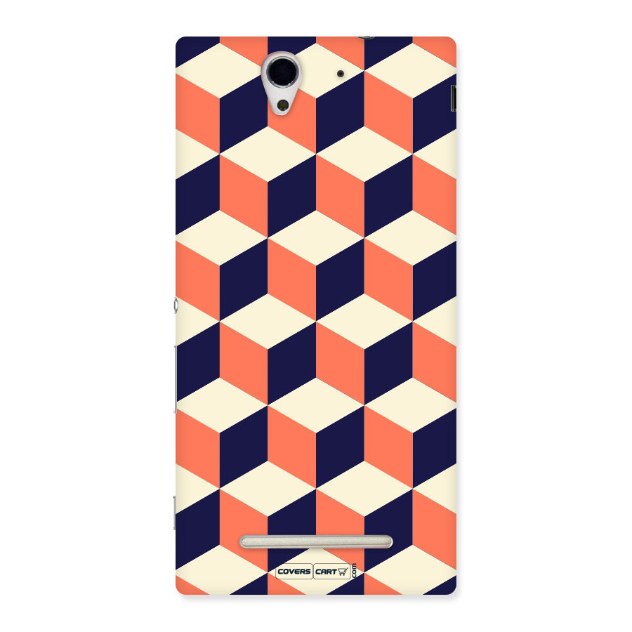 Cube Pattern Back Case for Sony Xperia C3