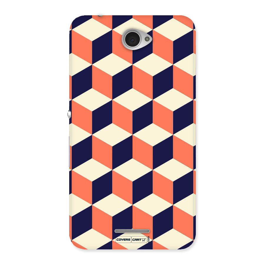 Cube Pattern Back Case for Sony Xperia E4