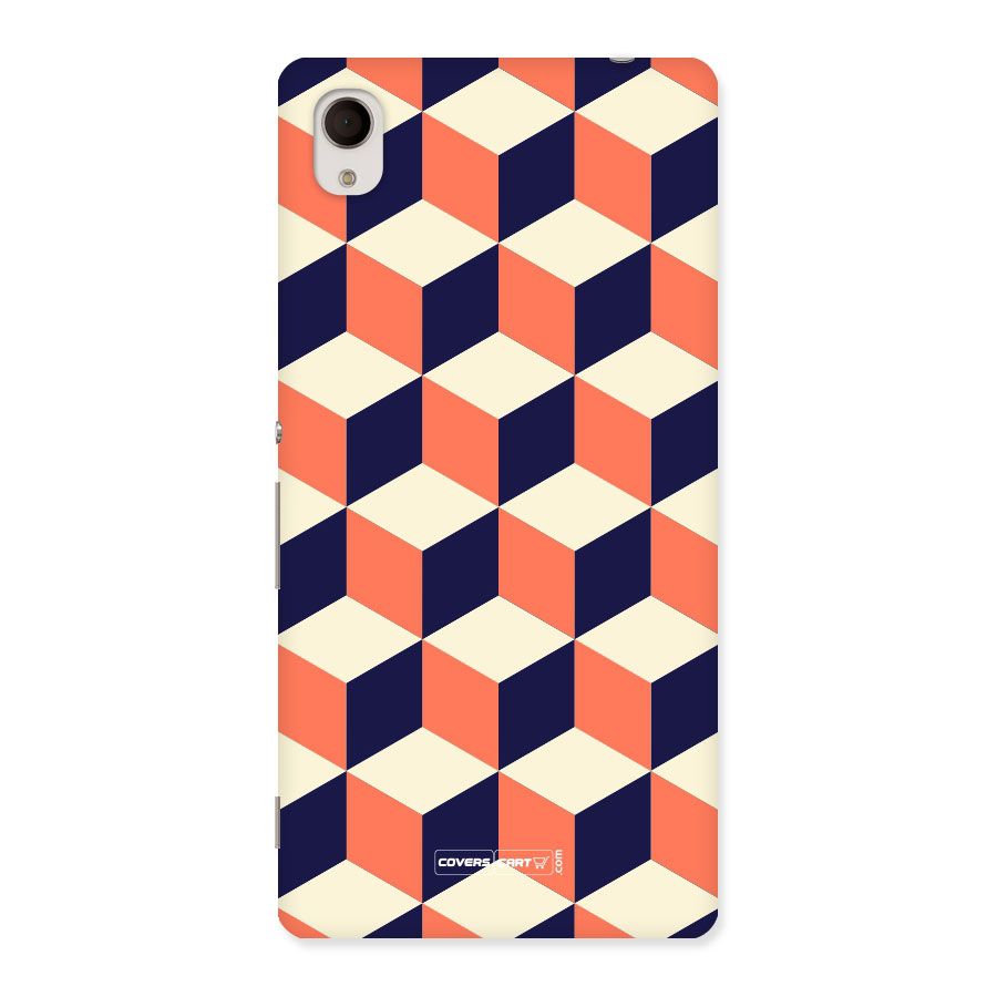 Cube Pattern Back Case for Sony Xperia M4