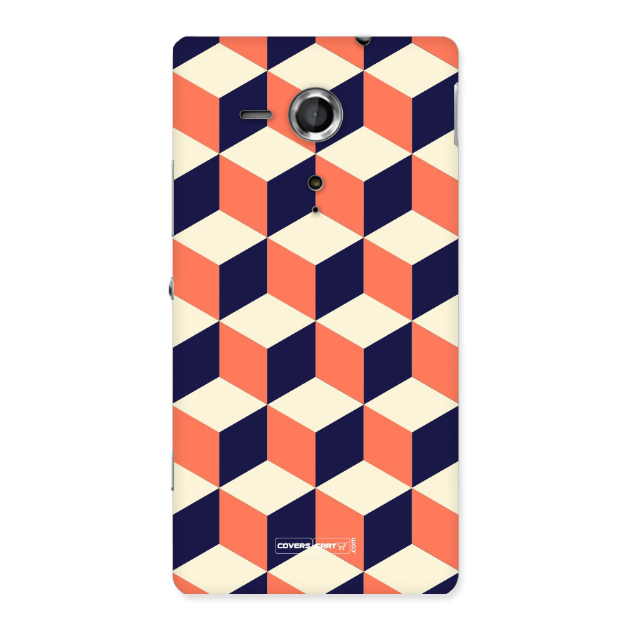 Cube Pattern Back Case for Sony Xperia SP