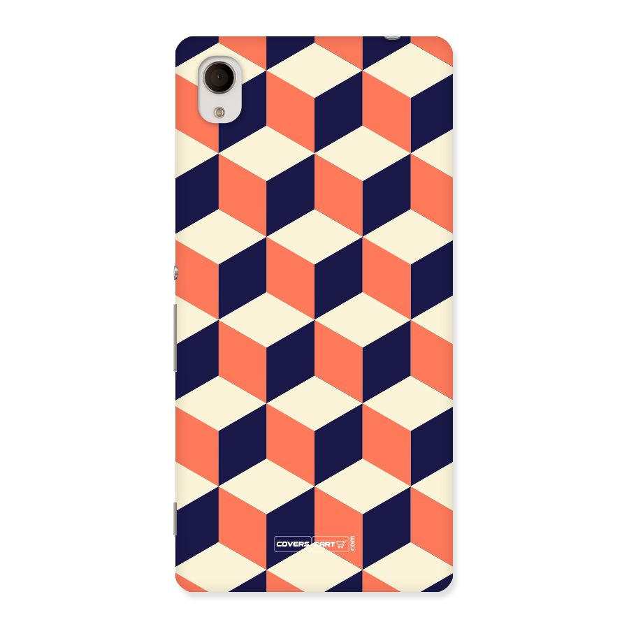 Cube Pattern Back Case for Xperia M4 Aqua