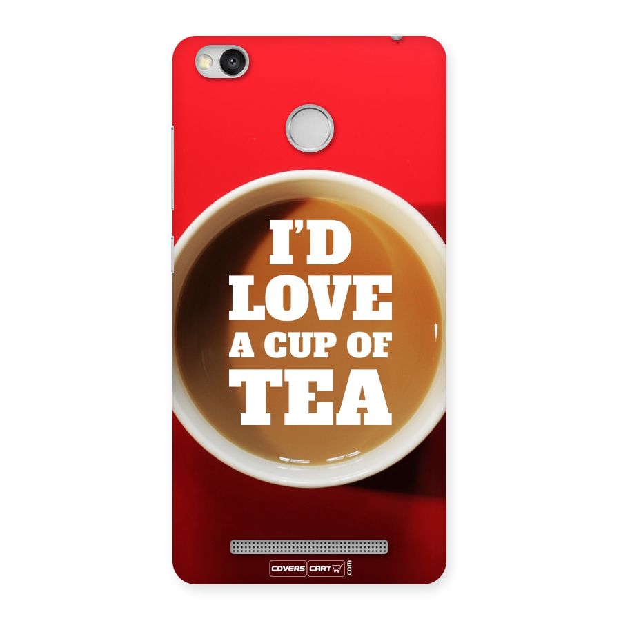 Cup of Tea Back Case for Redmi 3S Prime