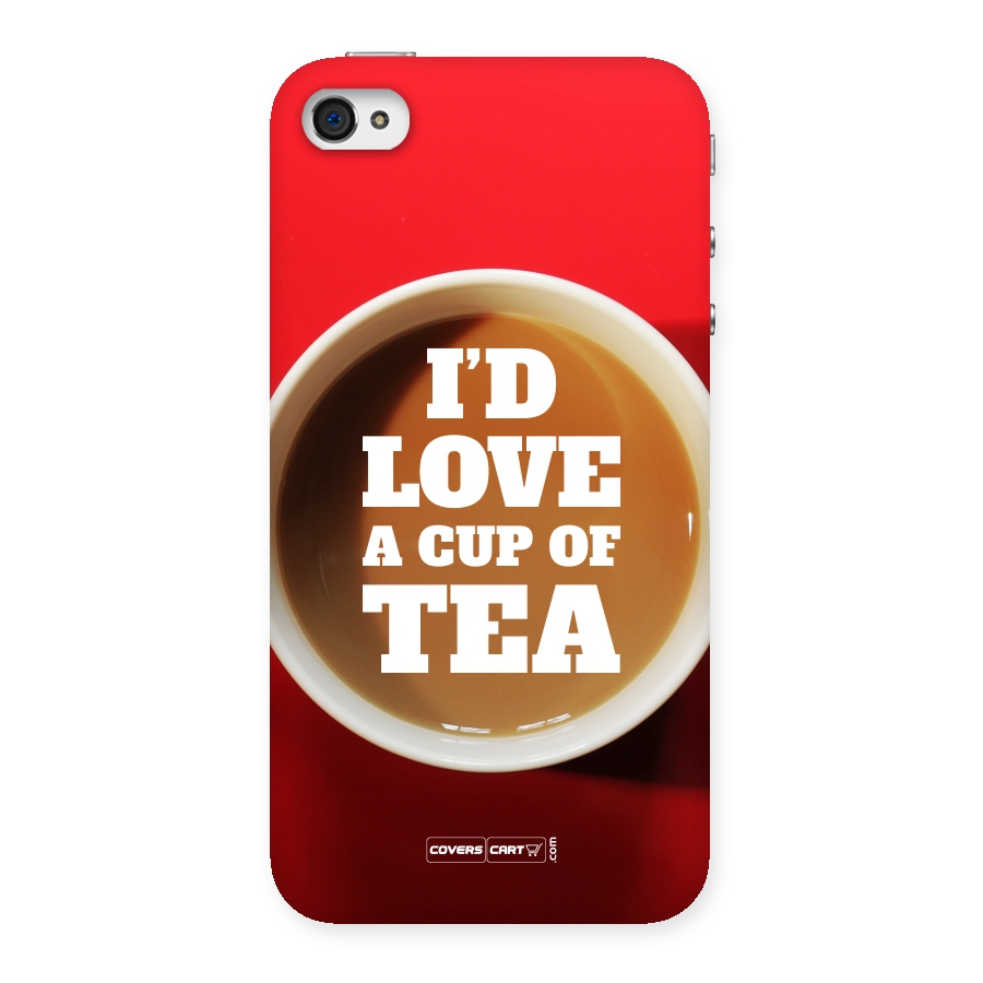 Cup of Tea Back Case for iPhone 4 4s
