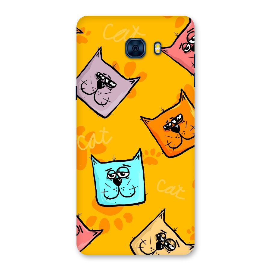 Cute Cat Pattern Back Case for Galaxy C7 Pro
