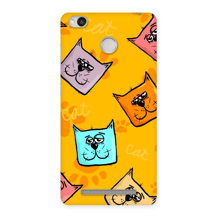 Cute Cat Pattern Back Case for Redmi 3S Prime
