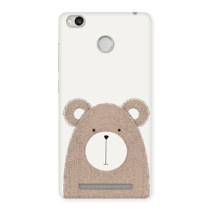 Cute Bear Back Case for Redmi 3S Prime