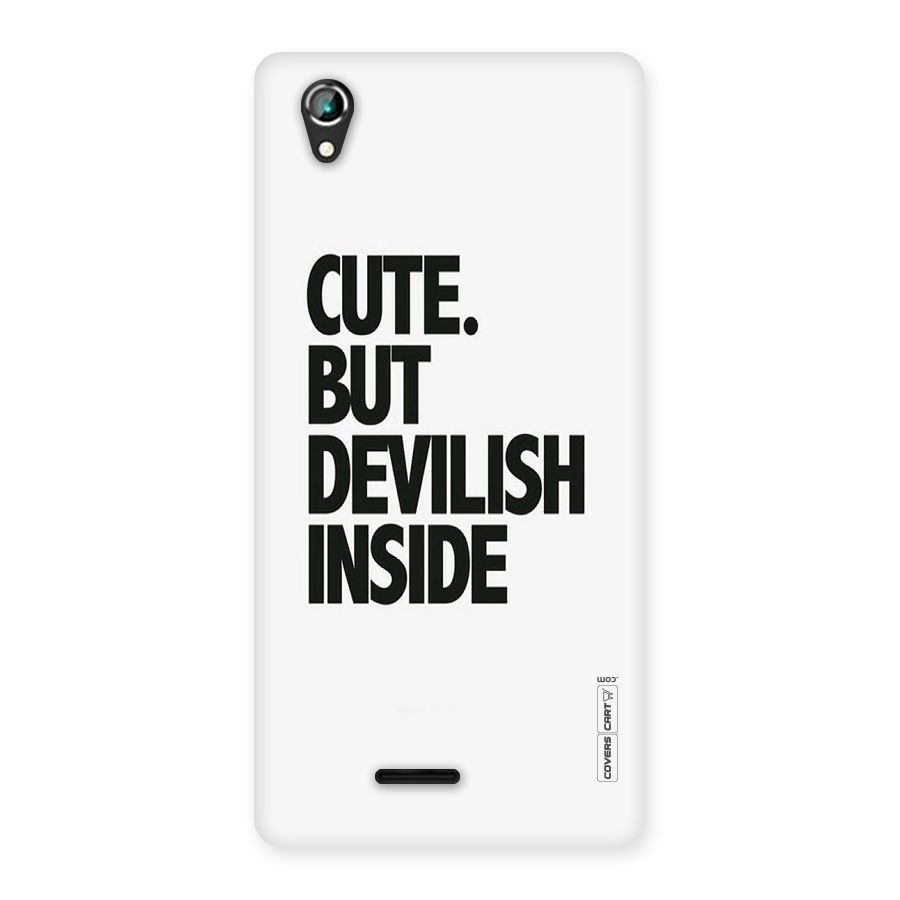 Cute But Devil Back Case for Lava Iris 800