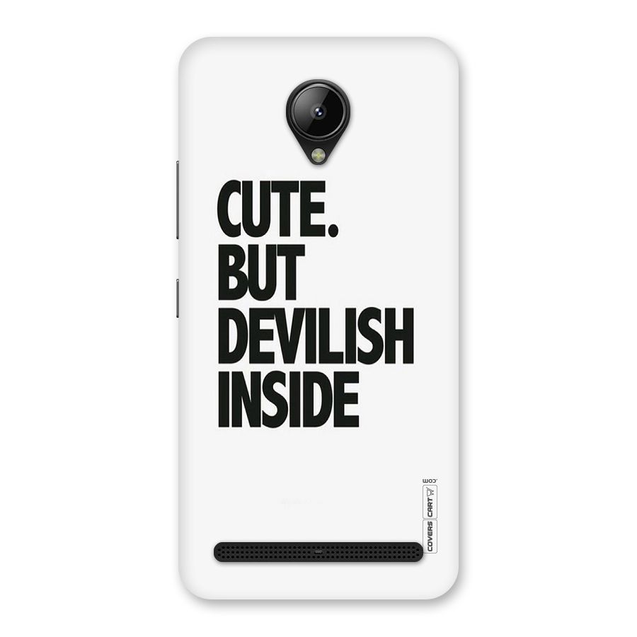 Cute But Devil Back Case for Lenovo C2