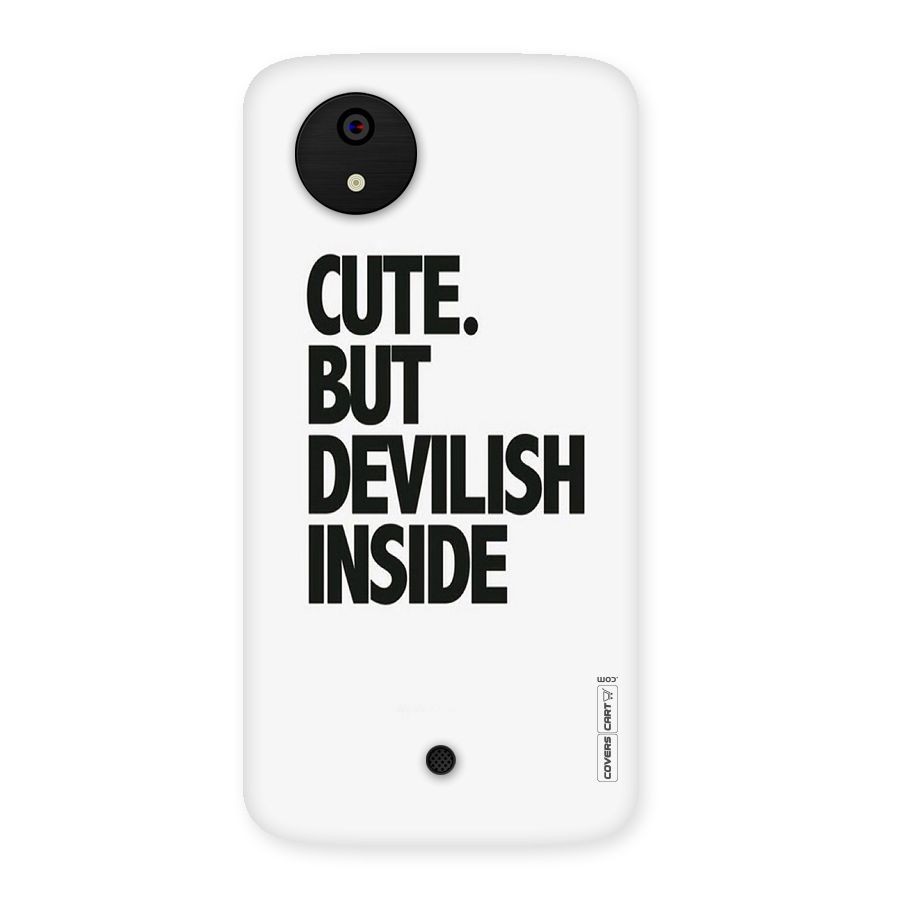 Cute But Devil Back Case for Micromax Canvas A1