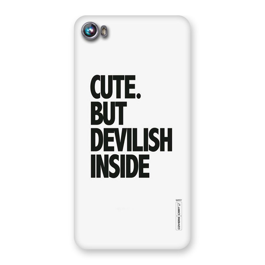 Cute But Devil Back Case for Micromax Canvas Fire 4 A107