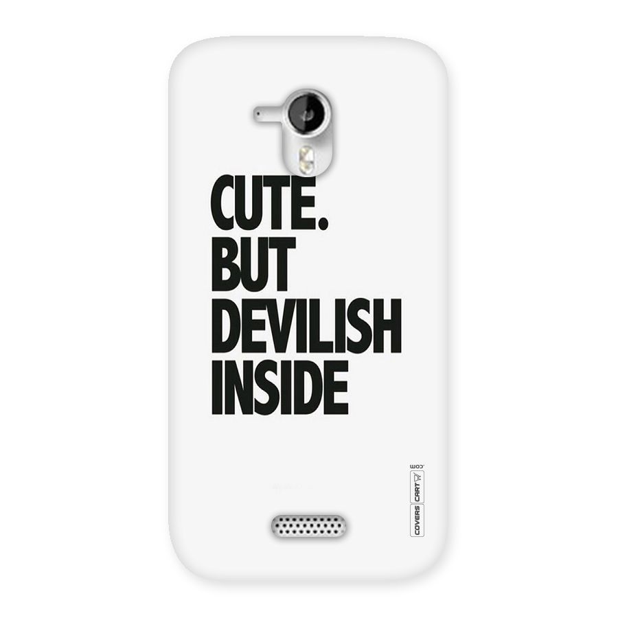 Cute But Devil Back Case for Micromax Canvas HD A116