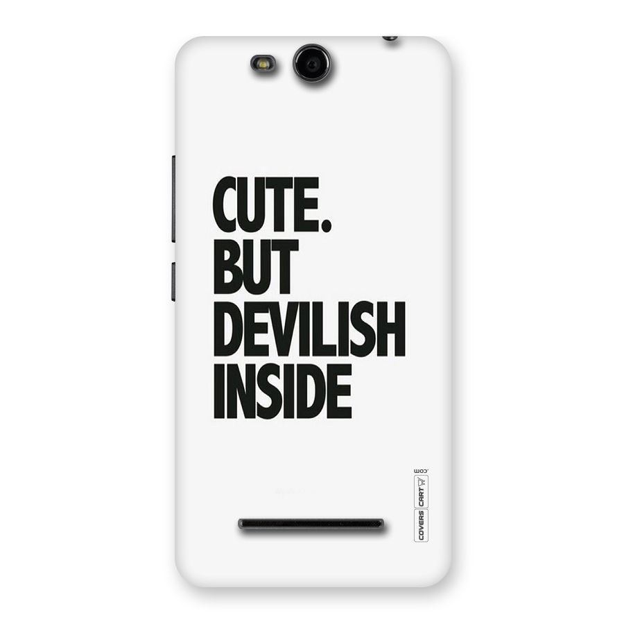 Cute But Devil Back Case for Micromax Canvas Juice 3 Q392