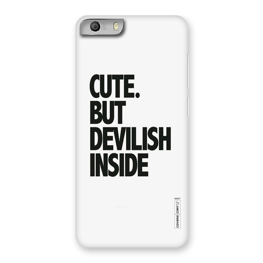 Cute But Devil Back Case for Micromax Canvas Knight 2