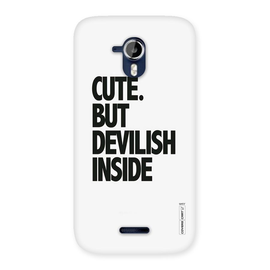 Cute But Devil Back Case for Micromax Canvas Magnus A117
