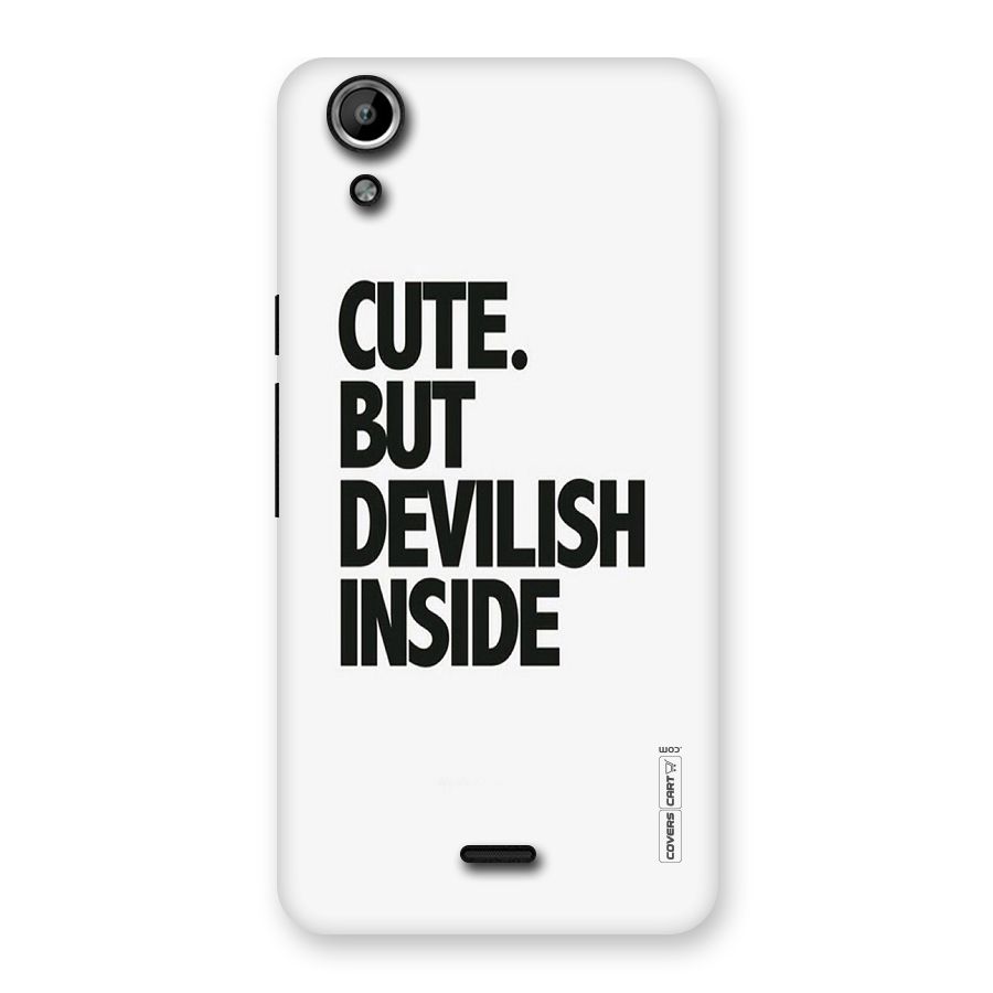 Cute But Devil Back Case for Micromax Canvas Selfie Lens Q345