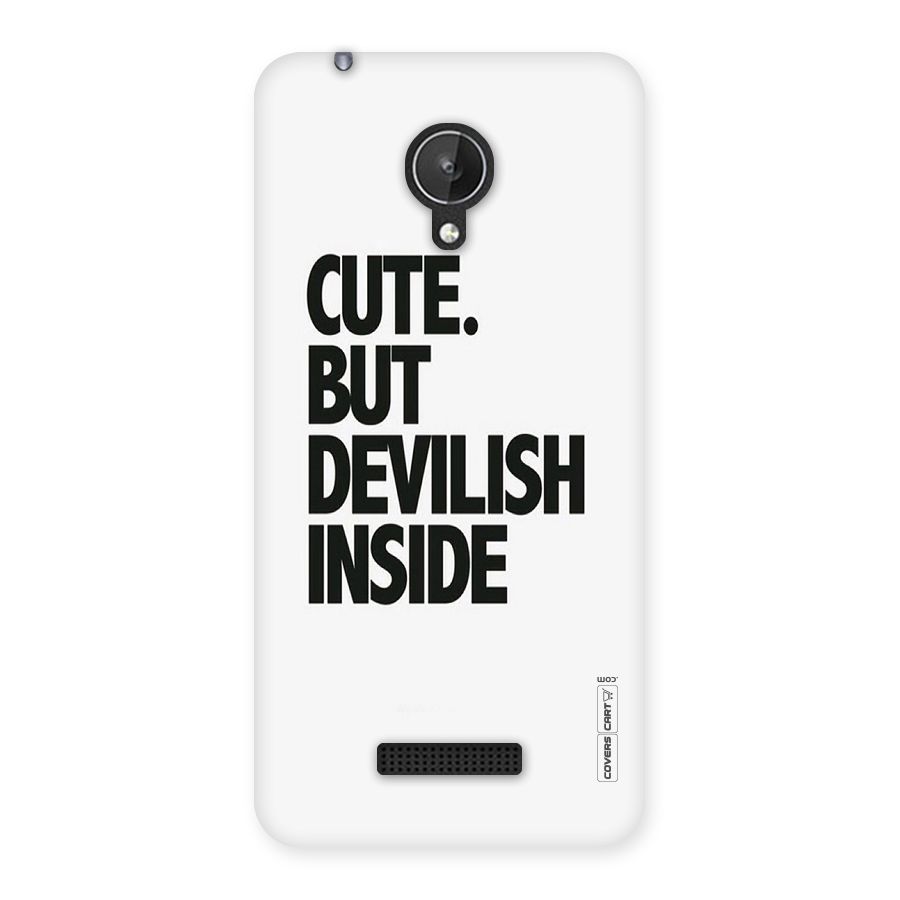 Cute But Devil Back Case for Micromax Canvas Spark Q380