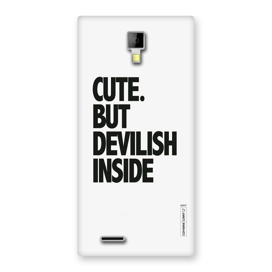 Cute But Devil Back Case for Micromax Canvas Xpress A99
