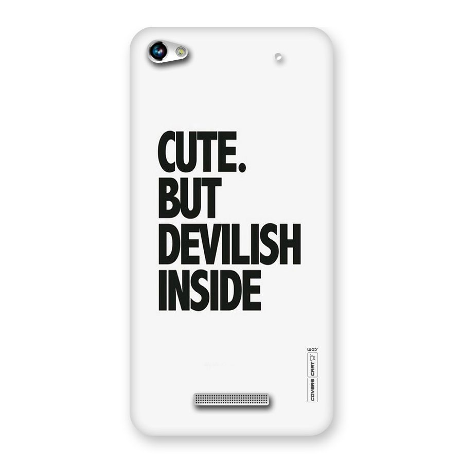 Cute But Devil Back Case for Micromax Hue 2