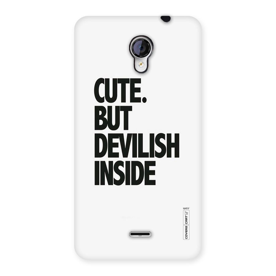 Cute But Devil Back Case for Micromax Unite 2 A106