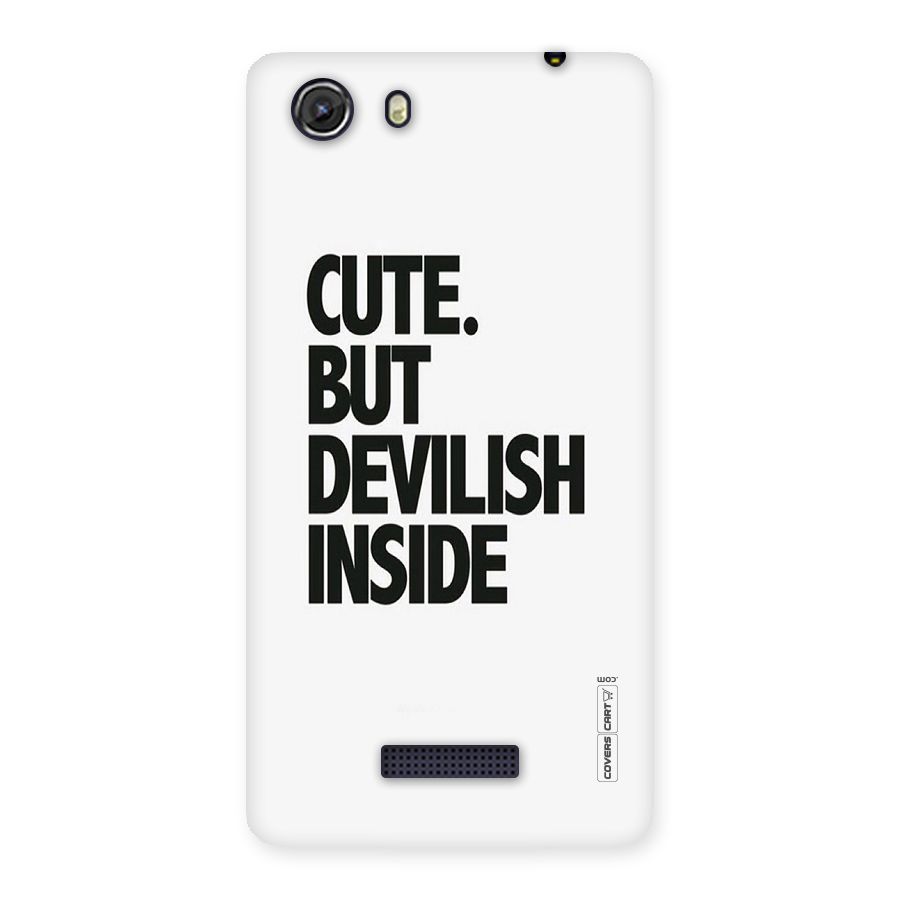 Cute But Devil Back Case for Micromax Unite 3